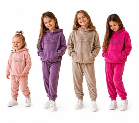 Dres Welurowy Dziewczęcy „Be you”  | Polski Producent