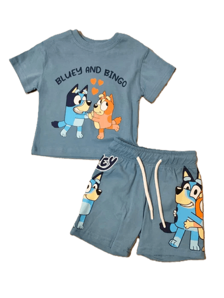 Komplet letni niemowlęcy Bluey and Bingo
