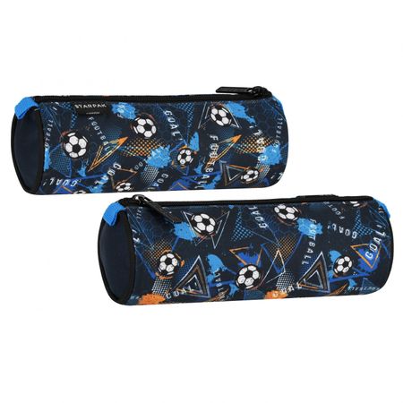 Piórnik tuba 1zamek Football blue STARPAK