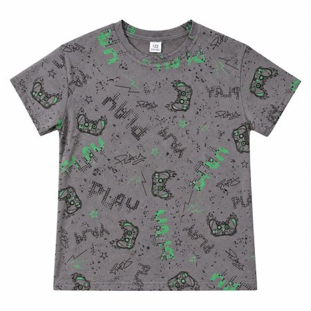 T-shirt chłopięcy w stylu gamingowym