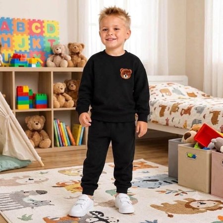Bawełniany komplet dresowy dziecięcy z misiem