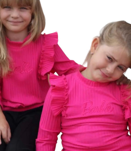 Bluzka prążek Barbie