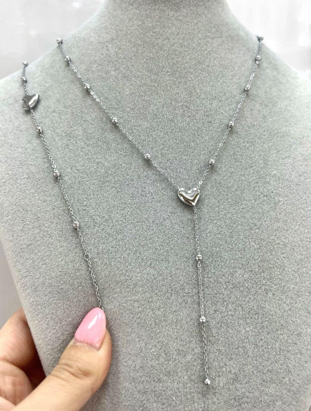 Komplet serduszka Srebrny