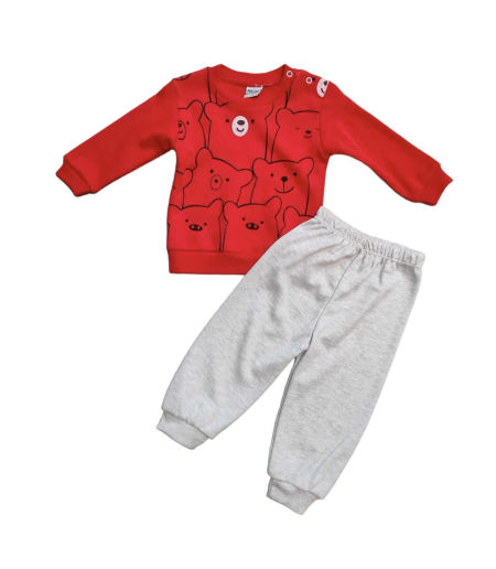 Dres Niemowlęcy Czerwony Miś