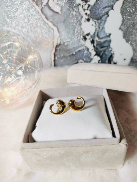 Kolczyki łezki zakręcone