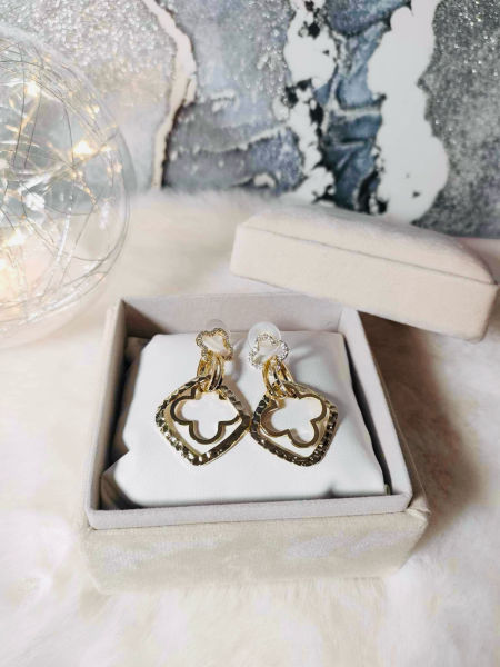 Kolczyki kwadraty wiszące