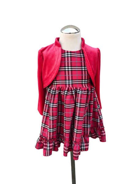 Sukienka krata + Bolerko FLORA