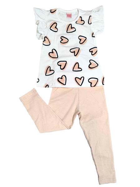 Komplet dziewczęcy w serca