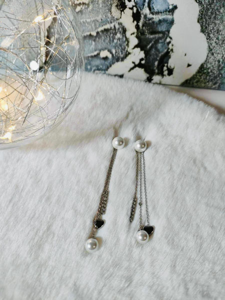 Kolczyki nitki perły