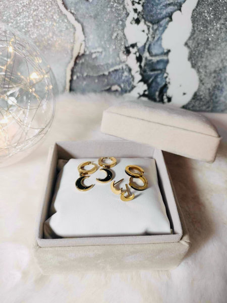 Komplet Kolczyków Księżyc