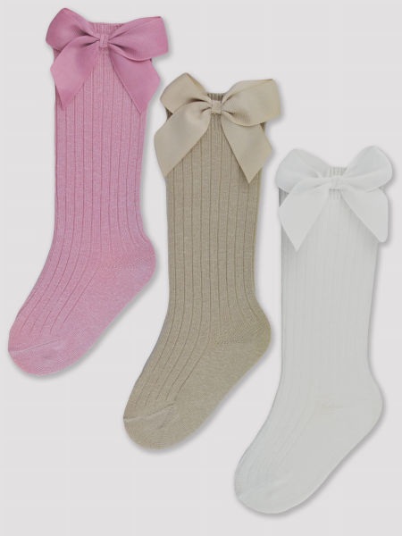 Podkolanówki z kokardką