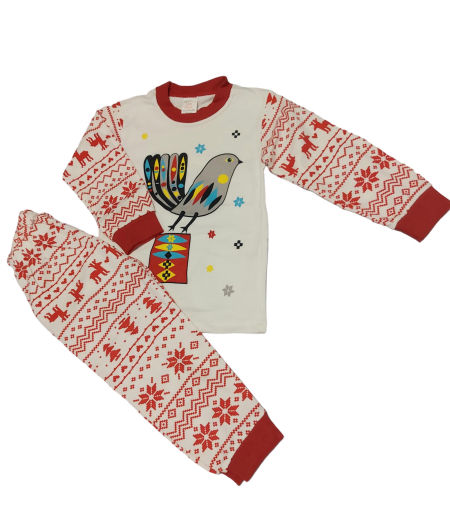 Piżama Ptak Świąteczna