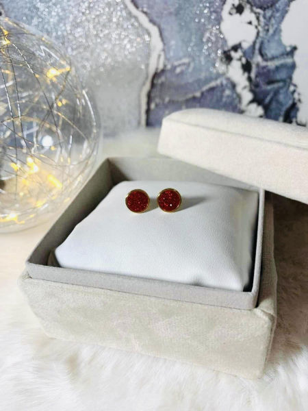 Kolczyki koła czerwone