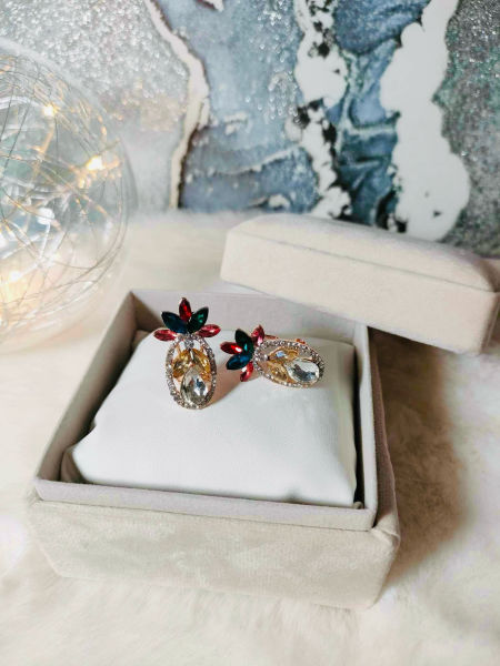 Kolczyki wkrętki ananasy