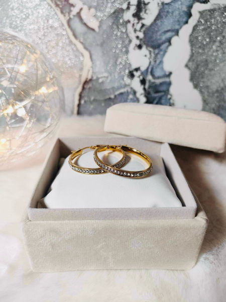 Kolczyki Koła cyrkonie