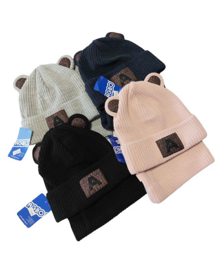 Komplet zimowy czapka + komin miś