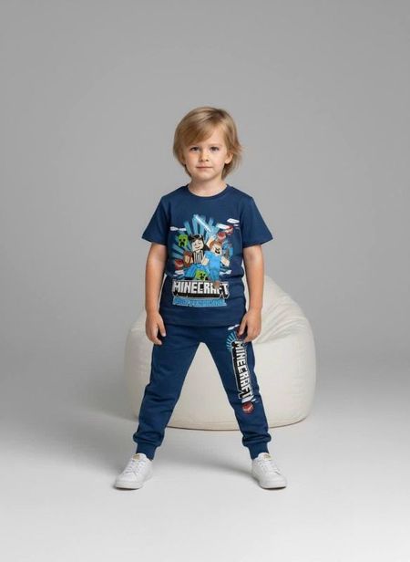 Komplet chłopięcy z motywem gry t-shirt i spodnie