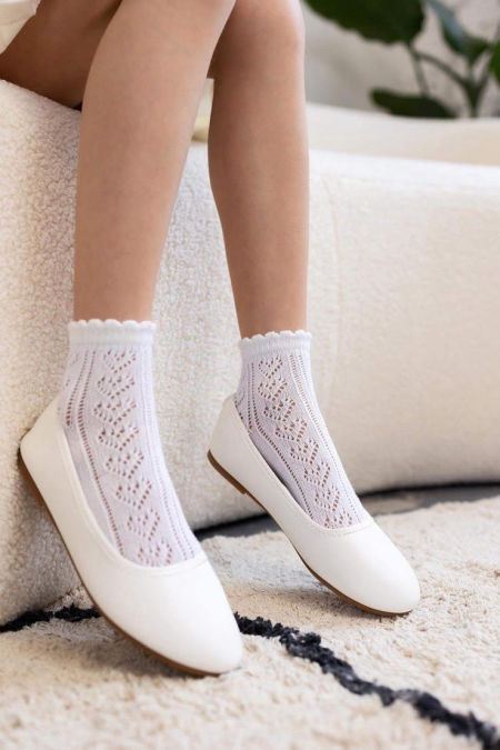 Skarpetki ażurowe serca