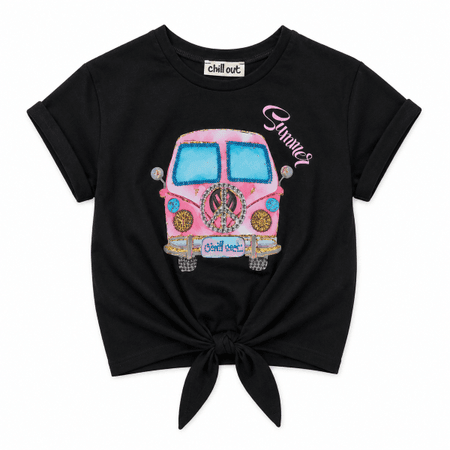 T-shirt dziewczęcy auto bus